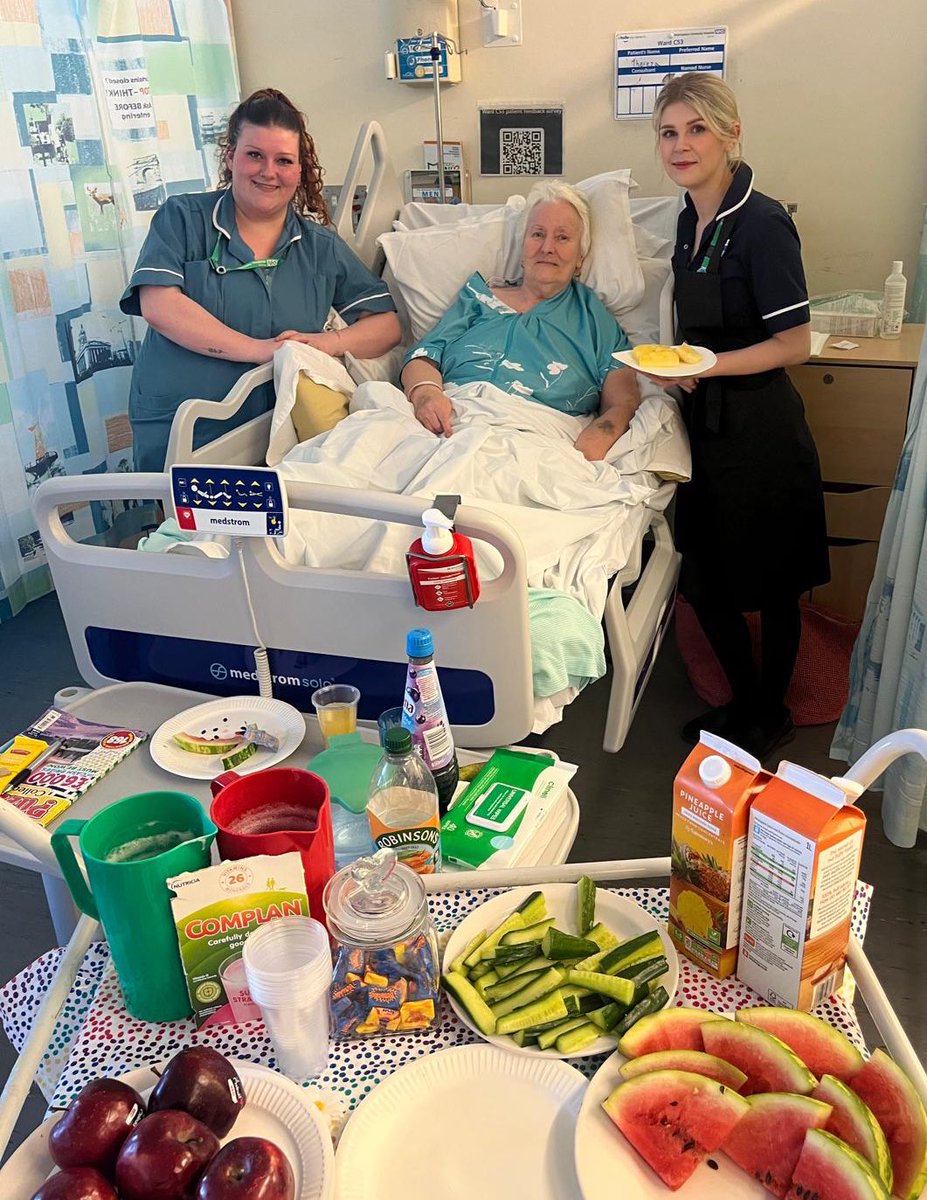Nutrition and Hydration week is well received on Ward C53 🍎 🍍 🍉 🤩!

<a href="/NUHSurgery/">NUH Surgery and Associated Services</a> <a href="/NUHDietetics/">NottmDietetics 🏳️‍🌈</a> <a href="/NUHDietitians/">Dietitians NUH</a> <a href="/LisaFlint18/">Lisa Flint</a> <a href="/nuhpatientgroup/">💙 NUH Patient Partnership Group (PPG) 💙</a> <a href="/lchallan/">Louise Challans</a> 

*Consent gained for all media.