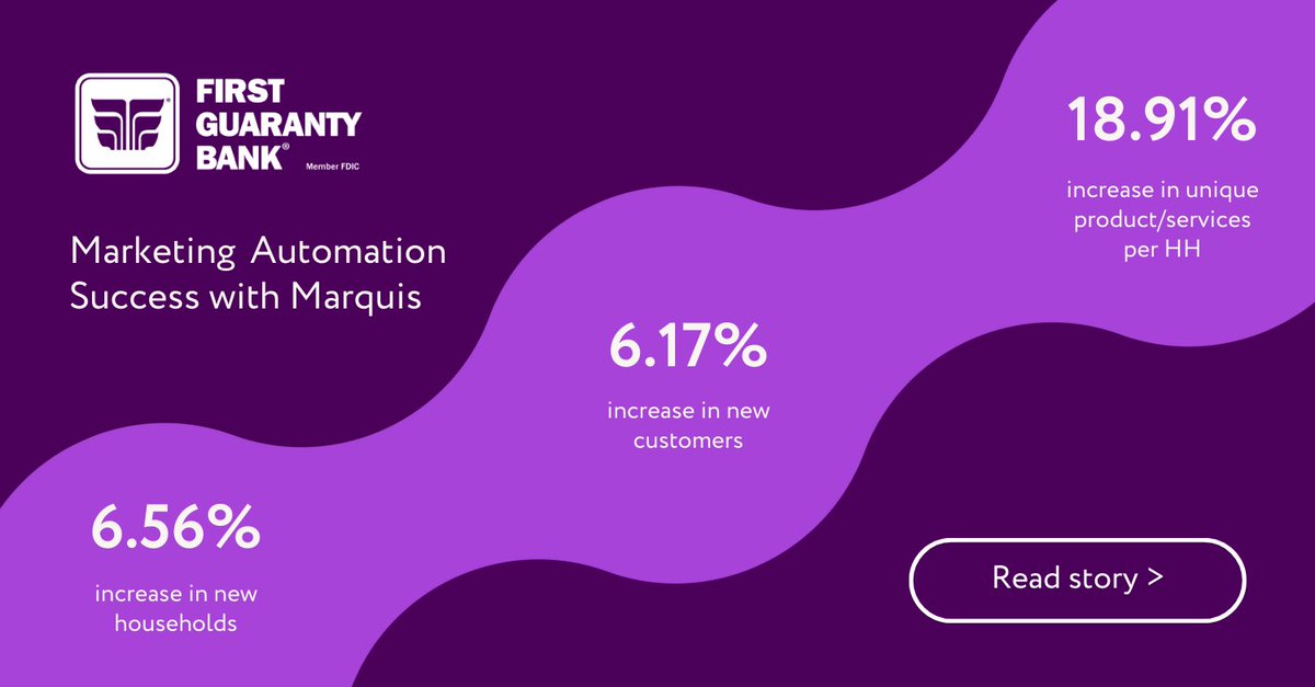 By partnering with Marquis, First Guaranty Bank centralized their marketing data, automated campaigns, and gained the agility to run measurable, strategic initiatives. Read the case study: hubs.li/Q03cjPYz0