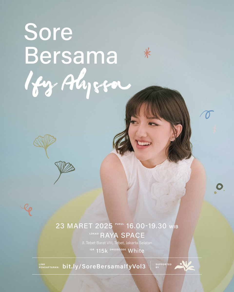 Sore Bersama Ify Alyssa Vol.3! Bukber, q time &amp; nyanyiii! &lt;3 

Daftar di sini yaah: bit.ly/SoreBersamaIfy…