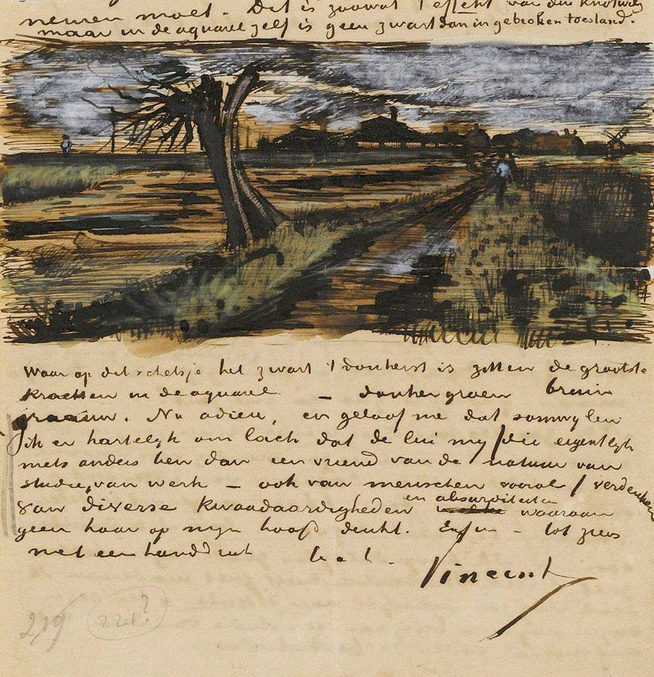 The existing 902 letters of #VincentvanGogh offer an unparalleled account of the artistic and spiritual life of an extraordinary person. From illustrated letters produced when he was 18 to his last at 37 we are able to follow the moods, musings and movements of his mind and eye.