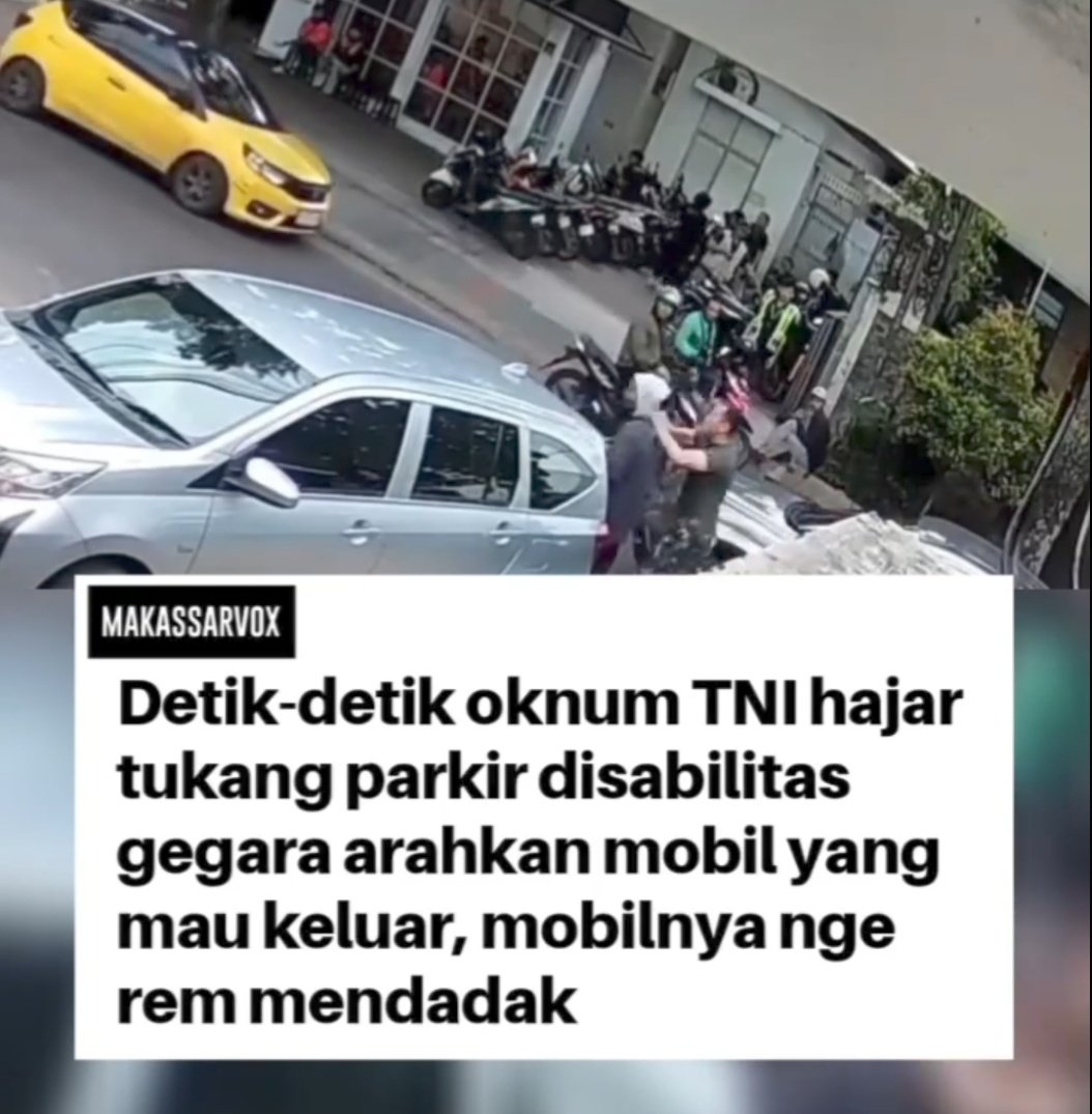 Meskipun ada indikasi si tukang parkir yang salah, tapi ga sampe main fisik juga sih pak responnya!!