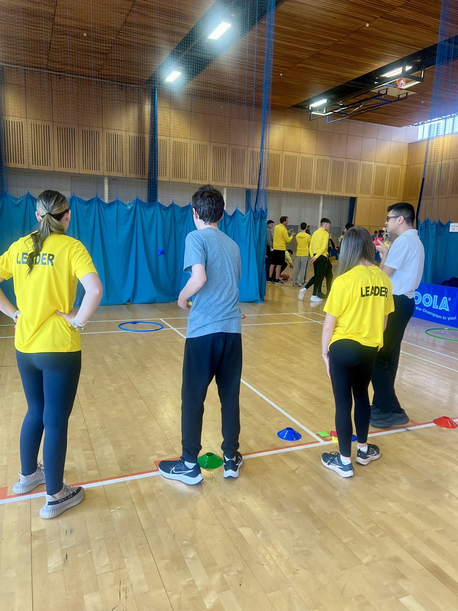 NAathleticsclub's tweet photo. We had the best fun coaching at the @NAActiveSchools ASN festival!  Thanks to our terrific leaders and coaches. Thank you AS for having us at such a fun and busy event ☺️💜🖤💛 #NAACdevelopment #NAACinclusion @SALinclusion @NA_ASCPO https://t.co/s35xU0QKx6