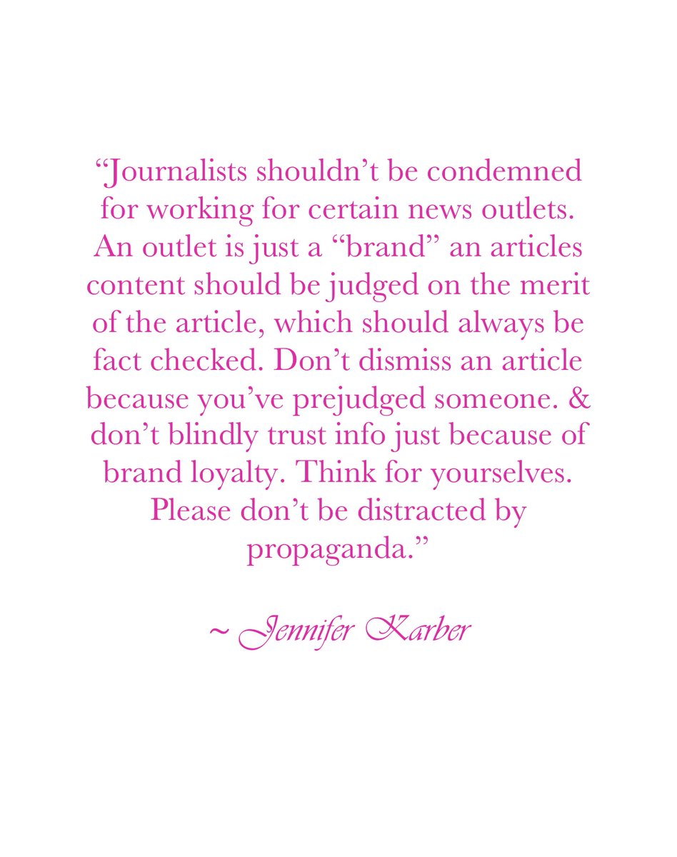 JenniferKarber's tweet image. #considerthesource #stayinformed #informeddoomscrolling #Journalismisnotacrime #Journalism #FreedomOfSpeech #FreedomOfThePress #inspirehope #UnitedWeStand #Resist