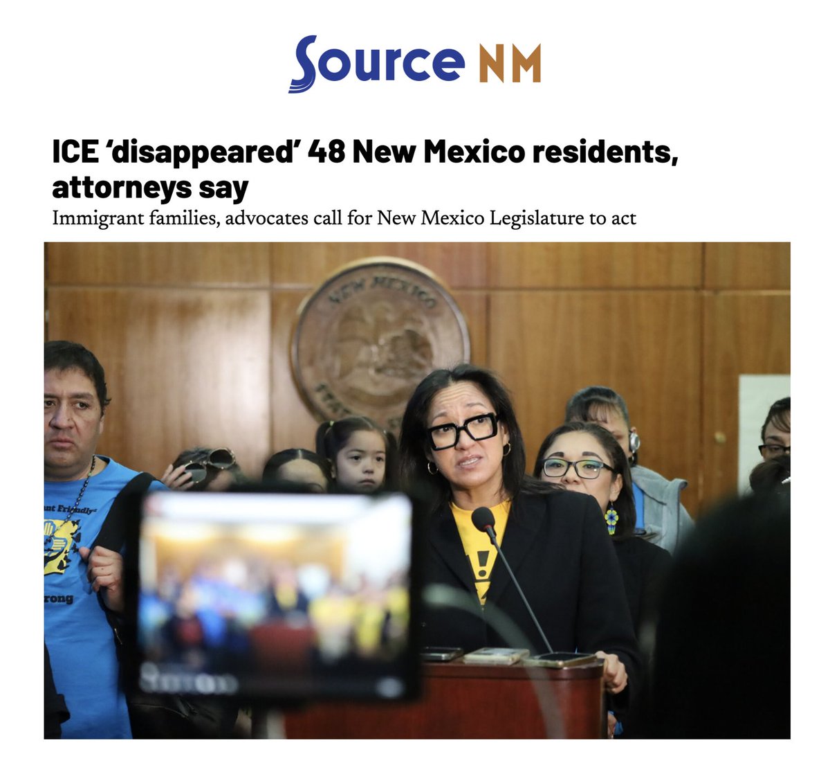 New Mexico Immigrant Law Center (NMILC) (@nmilc) on Twitter photo ICE ‘disappeared’ 48 New Mexico residents, attorneys say. Immigrant families, advocates call for New Mexico Legislature to act 
sourcenm.com/2025/03/17/ice… ICE ‘disappeared’ 48 New Mexico residents, attorneys say. Immigrant families, advocates call for New Mexico Legislature to act 
sourcenm.com/2025/03/17/ice…