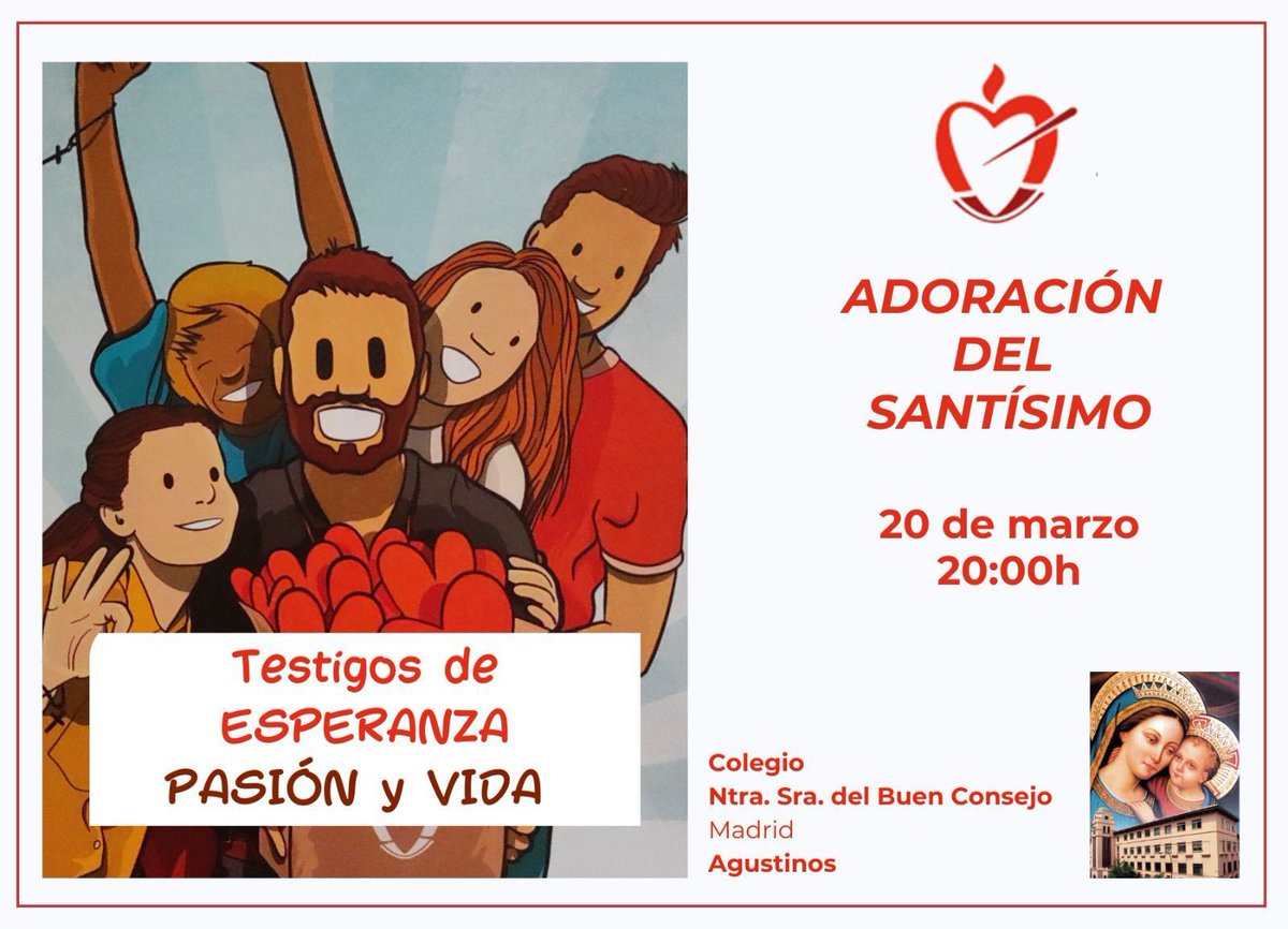 Haz una pausa.

Esta noche vive un momento de paz en la adoración del Santísimo que celebramos en la capilla del <a href="/buenconmadrid/">Buen Consejo Madrid</a>.

📅Jueves, 20 de marzo
🕗20.00 horas

No falles 😉