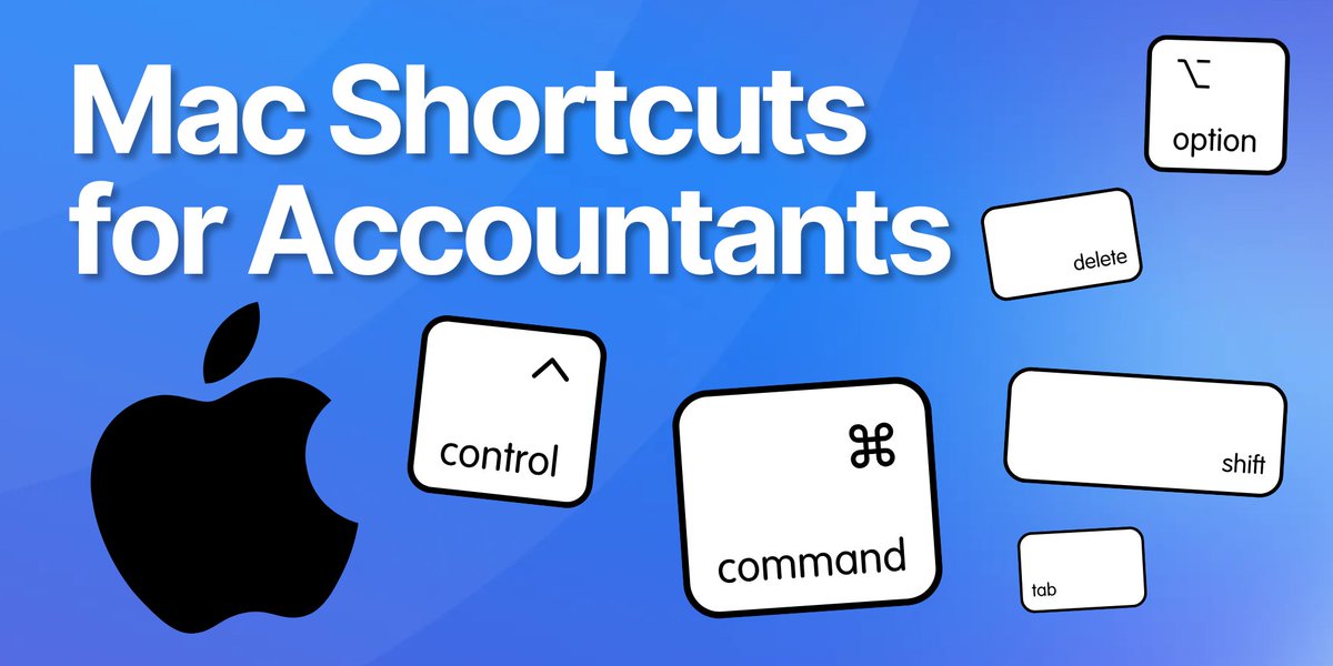 FinOptimal's tweet photo. As promised, here's the Mac version of our blog breaking down general and spreadsheet-specific shortcuts for accountants 💻

Learning the keyboard shortcuts built into your device is *the easiest* way to speed up your workflow as you juggle client reports, prepare tax returns, and dive into complex spreadsheets

Check out the article here:
https://t.co/Go9usekxKm