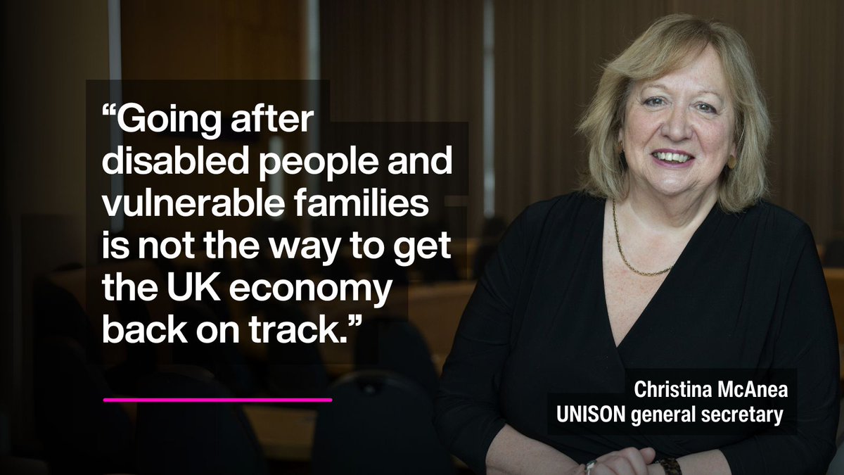unisontheunion's tweet photo. “The government must listen to concerns and row back on some of its plans. This is not the way to fix the UK’s fortunes.” UNISON general secretary Christina McAnea on government plans to overhaul the welfare system.

https://t.co/0domyI670K https://t.co/CyXxyxaelW