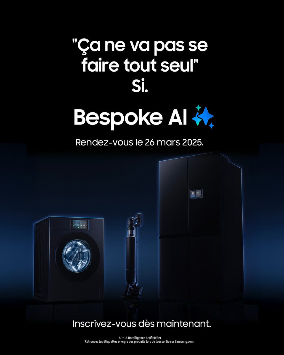 Une maison connectée pour une charge mentale allégée.
Rendez-vous le 26 mars 2025 pour découvrir la nouvelle Collection Bespoke AI.
#BespokeAI #SamsungBespoke #Samsung