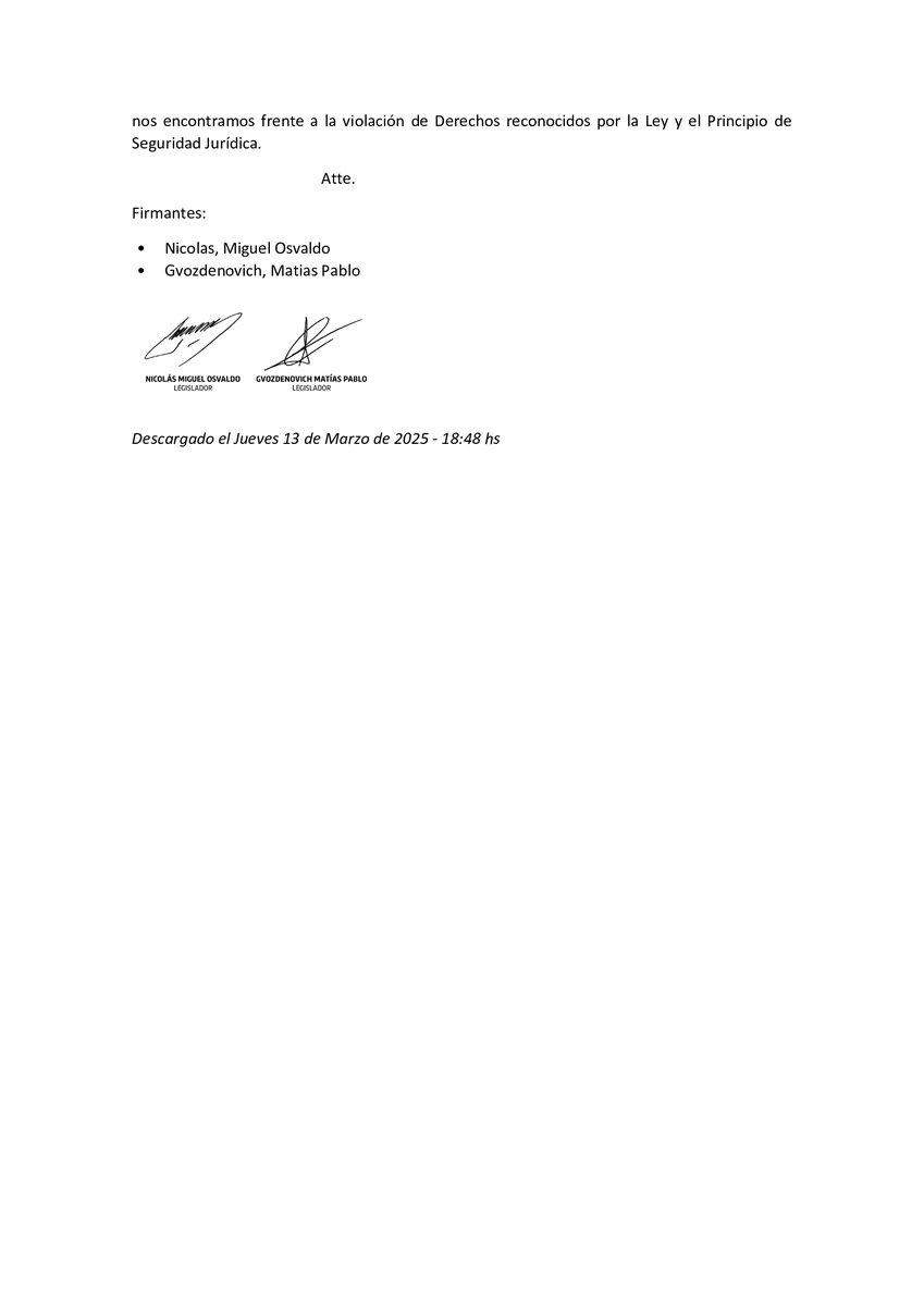 Nuestro proyecto que suspende los aumentos inmobiliarios en Córdoba tenía un estatus jurídico que habilitaba a que sea tratado en el recinto por mayoría simple. 

La reforma del reglamento realizada por el peronismo para frustrar esta iniciativa, no puede surtir efectos hacia