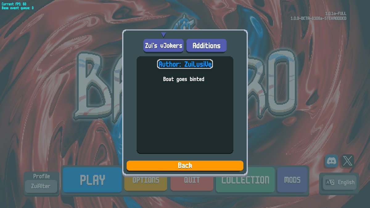 ZuiLusiVe's tweet image. 🃏I'm developing a mod!
This mod will feature some VTuber turned jokers, mainly indie and Hololive now

I've started creating some jokers, and will start doing the assets soon

I might open some collab opportunities for this project so lmk if you're interested!🃏
#Balatro #moddev