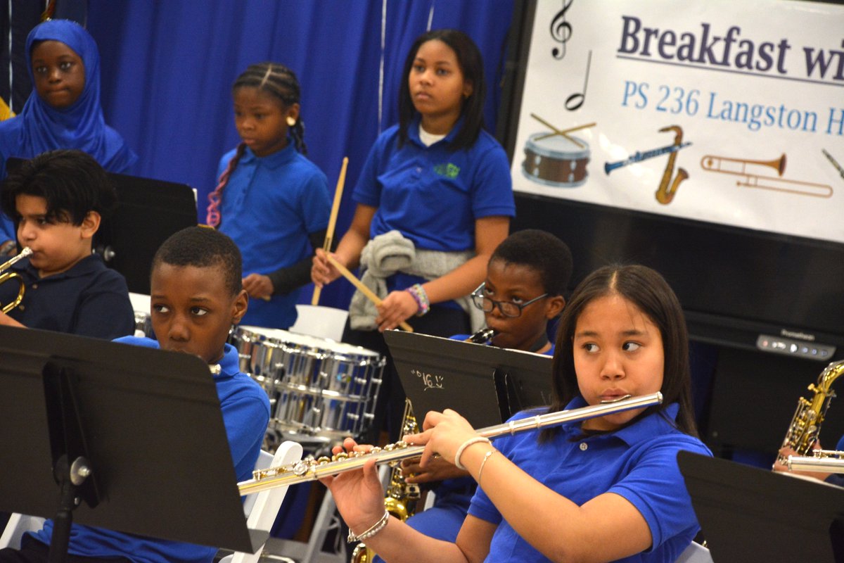 What a great Breakfast with the Band at partner school P.S. 236 in the Bronx where students showcased their musical skills! And thank you to <a href="/CMPiSanchez/">Council Member Pierina Sanchez</a> for joining us - we’re so grateful for your support and for speaking about the importance of music education in our schools!