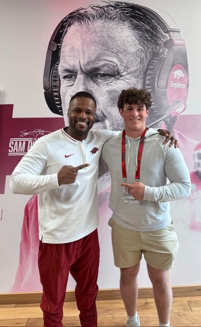 jackson redman (@redman2026) on Twitter photo Had a great Spring Practice visit <a href="/RazorbackFB/">Arkansas Razorback Football</a> this weekend! Thank you <a href="/CoachSamPittman/">Coach Sam Pittman</a> and <a href="/T_WILL4REAL/">Coach T-Will</a> for having me there!
#GoHogs
<a href="/ArkRazorbacks/">Arkansas Razorbacks 🐗</a>
<a href="/PrepRedzoneAR/">Prep Redzone Arkansas</a>
<a href="/RivalsFriedman/">Adam Friedman</a>
<a href="/MikeRoach247/">Mike Roach</a>
<a href="/247recruiting/">247Sports Recruiting</a>
@On3recruits Had a great Spring Practice visit <a href="/RazorbackFB/">Arkansas Razorback Football</a> this weekend! Thank you <a href="/CoachSamPittman/">Coach Sam Pittman</a> and <a href="/T_WILL4REAL/">Coach T-Will</a> for having me there!
#GoHogs
<a href="/ArkRazorbacks/">Arkansas Razorbacks 🐗</a>
<a href="/PrepRedzoneAR/">Prep Redzone Arkansas</a>
<a href="/RivalsFriedman/">Adam Friedman</a>
<a href="/MikeRoach247/">Mike Roach</a>
<a href="/247recruiting/">247Sports Recruiting</a>
@On3recruits