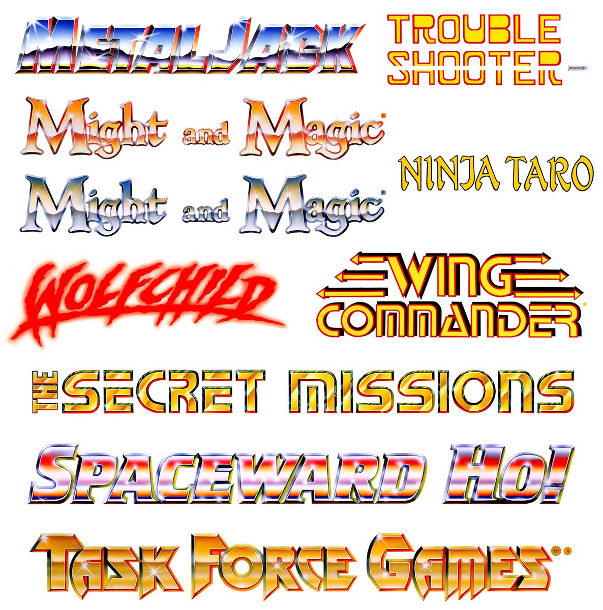 MikeWinterbauer's tweet photo. Some of the cool hand painted game box titles I did in the early 1990s!
#illustration #popculture #movieart #boxart https://t.co/BpSoT3Wce0