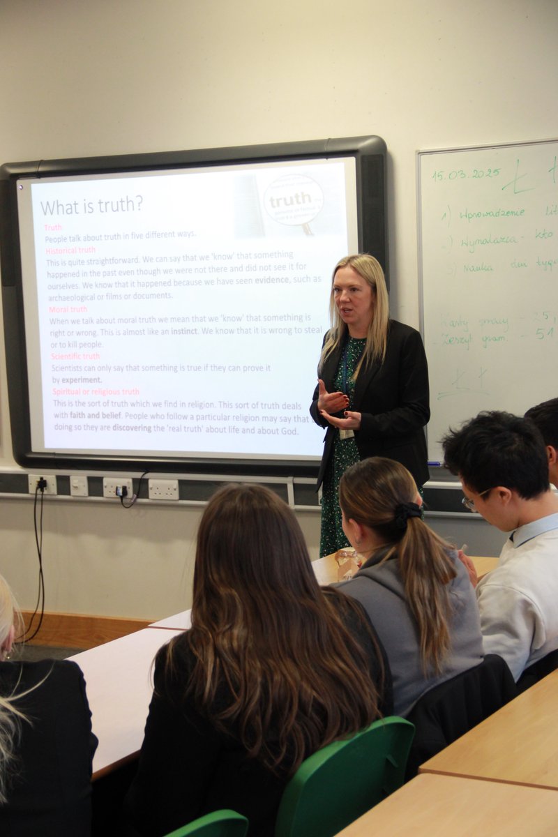 Today's penultimate Lunchtime Lecture was presented by Mrs Stott who took a look into 'Cults' and the power they have, she also asked the students to think about 'What is truth?' and how this influences us a species.

[1]
