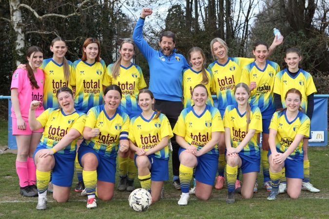 SheKicksMag's tweet photo. .@MUJFC_Official finished their debut campaign as champions and with a 100% league record after a 5-2 win over Hersham.
https://t.co/s3paGOJmT9
(Photos by @prickettpics) https://t.co/OPB5ebiEQu