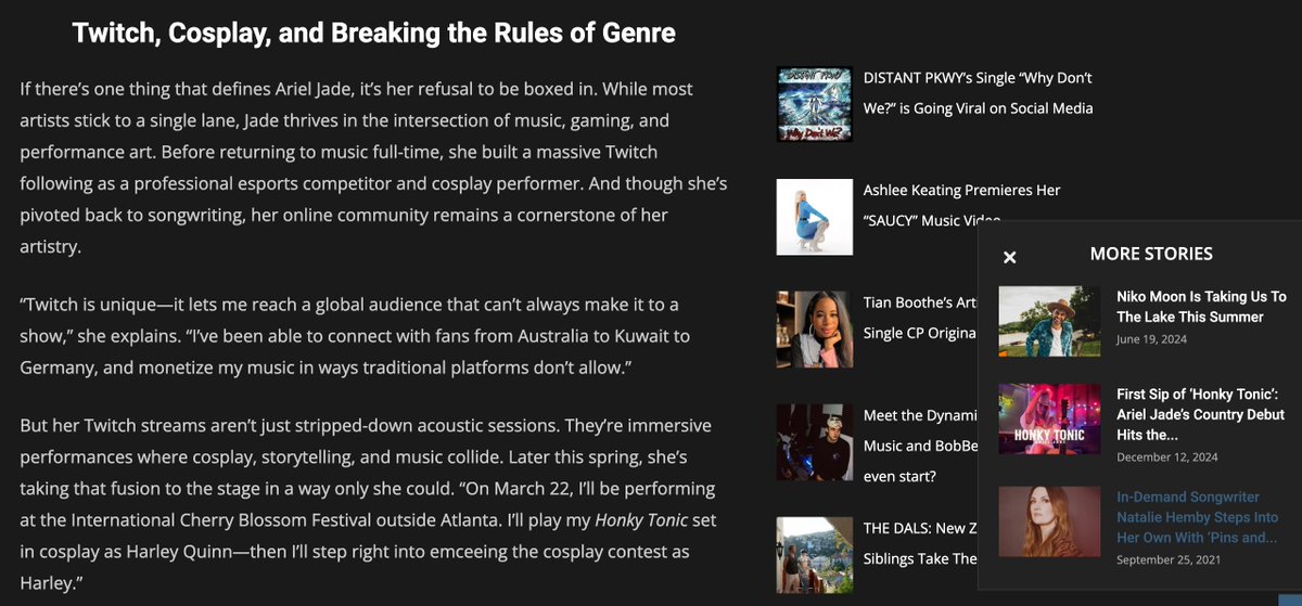 Even though I've moved away from gaming and into full-time music + live performances + music industry talk shows <a href="/Twitch/">Twitch</a>, I'll always love &amp; appreciate my Crewties that have stuck with me through the years! 
Check out my <a href="/billboard/">billboard</a> Music World article that just dropped :D