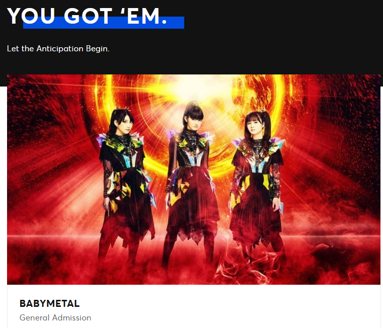 KnuckleClown's tweet photo. LETS GO! @BABYMETAL_JAPAN US Tour this summer! :) https://t.co/syGzUK1eQb