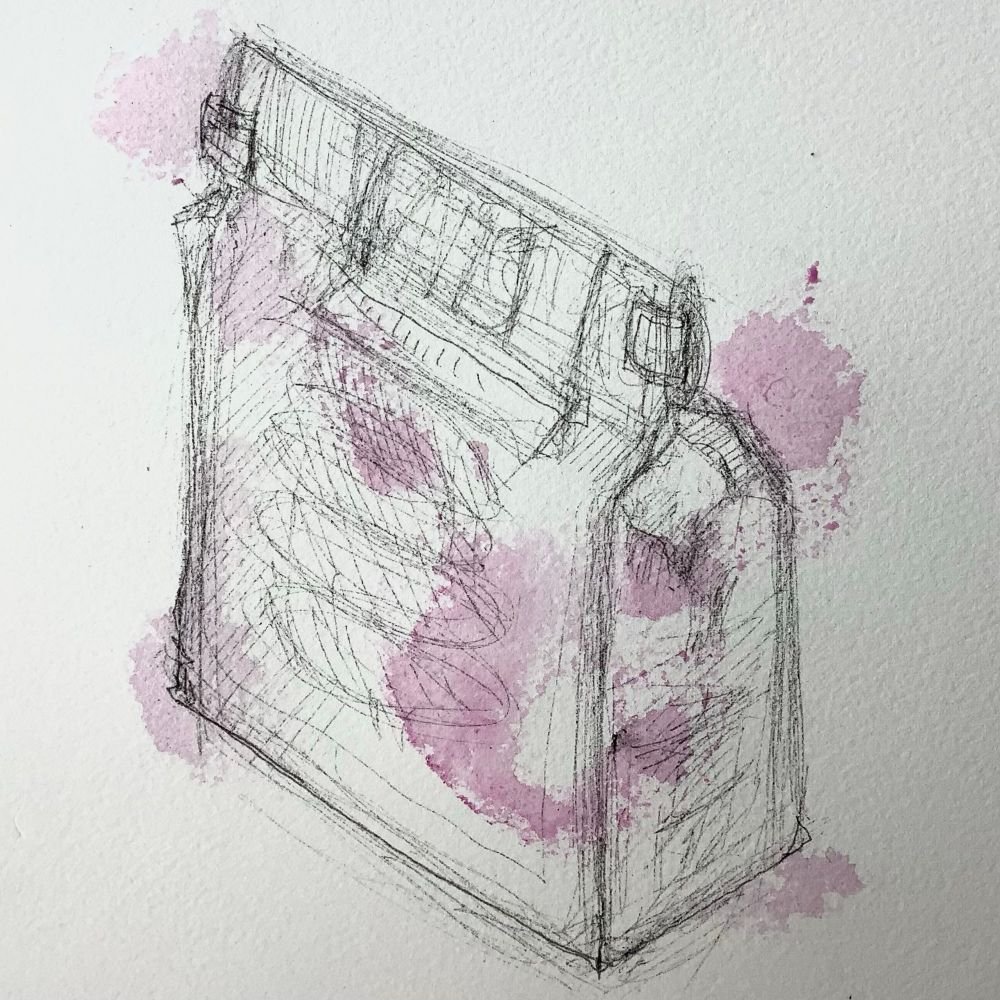 Tate's cookie bag invaded by pink