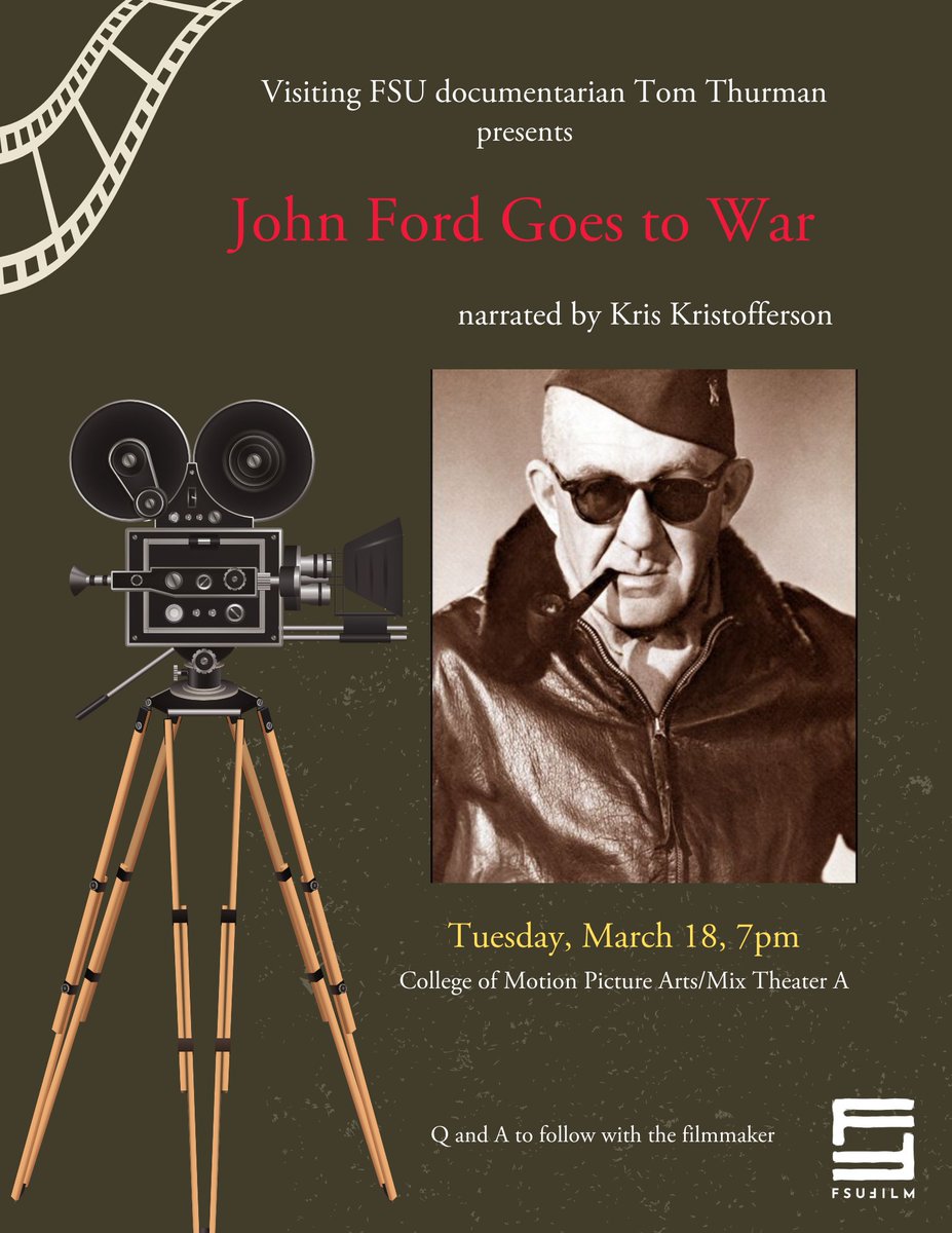 Renowned filmmaker Tom Thurman takes us behind the scenes of John Ford's wartime masterpieces. Join us on a journey through history tonight at 7 pm to explore Ford's Academy Award-winning documentaries from World War II.