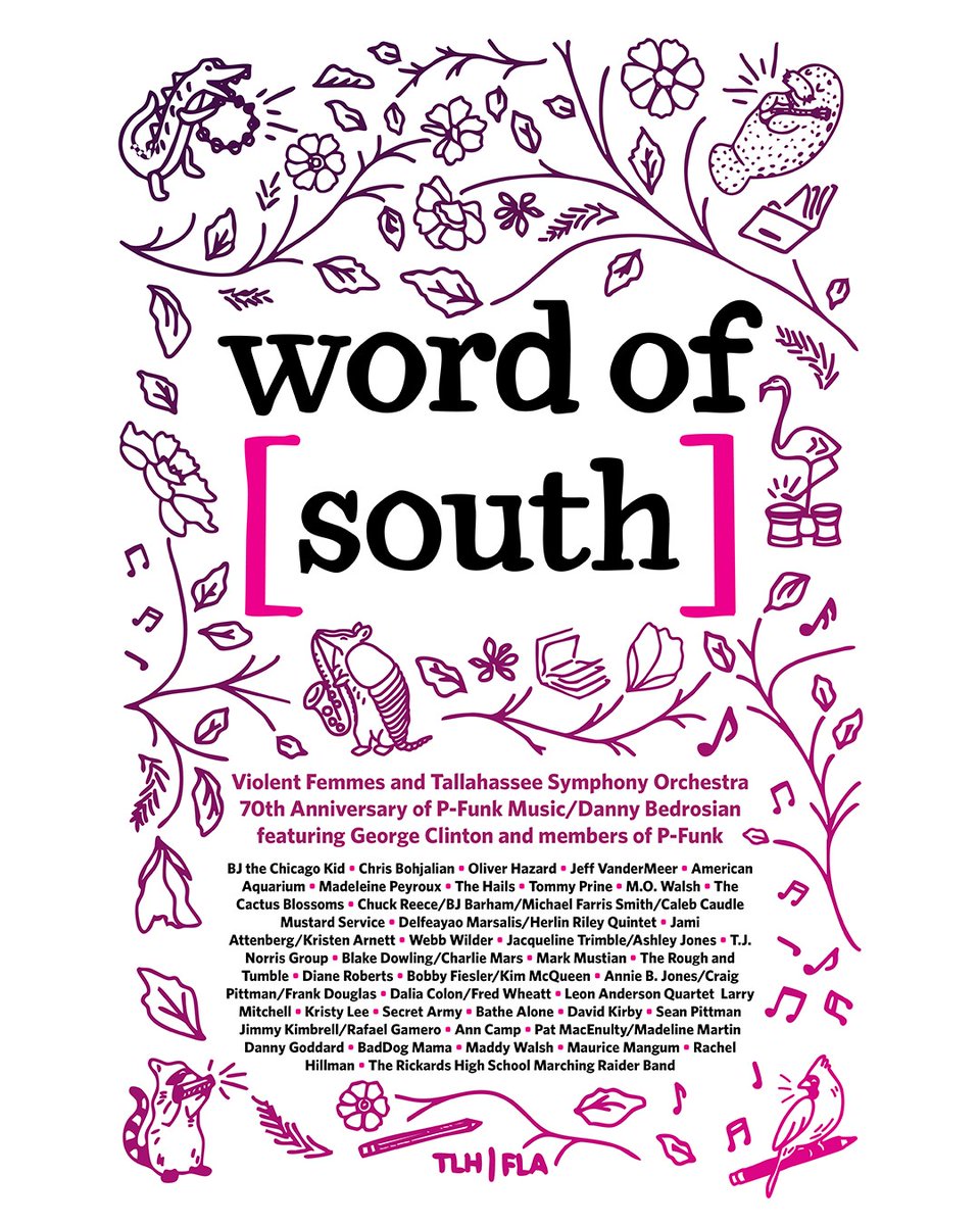 This year's Word of South poster is too cute—we just HAD to share it with you! 🎶 Featuring animals native to the South, it perfectly captures the spirit of Word of South. What animals do you spot? 👀