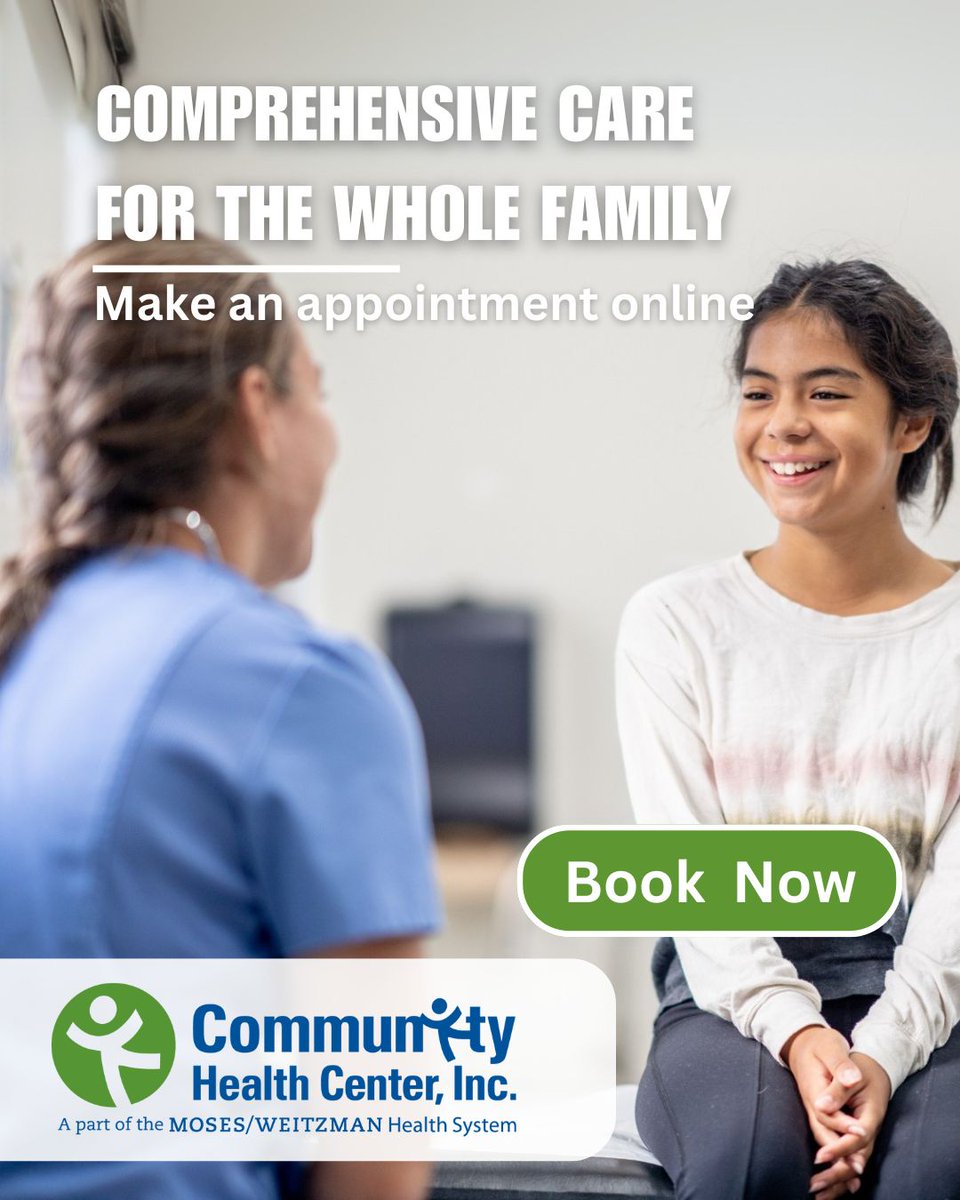Did you know you can book an appointment online for you and your family? Use our self-scheduling portal to book your next visit with ease for personalized comprehensive care.
Book Now &gt;&gt;
chc1.co/416HSu2

#CommunityHealthCenter #Connecticut #Healthcare #PrimaryCare