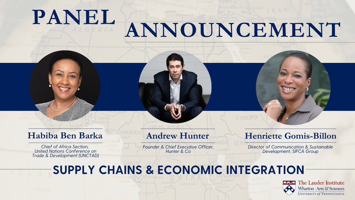 Can African countries bolster their role and agency in global #supplychains in today’s uncertain #geopolitical environment? Hear first-hand insights from experts during our “Supply Chains &amp; Economic Integration” panel on Saturday, April 5th.

Register now: tinyurl.com/africafutures