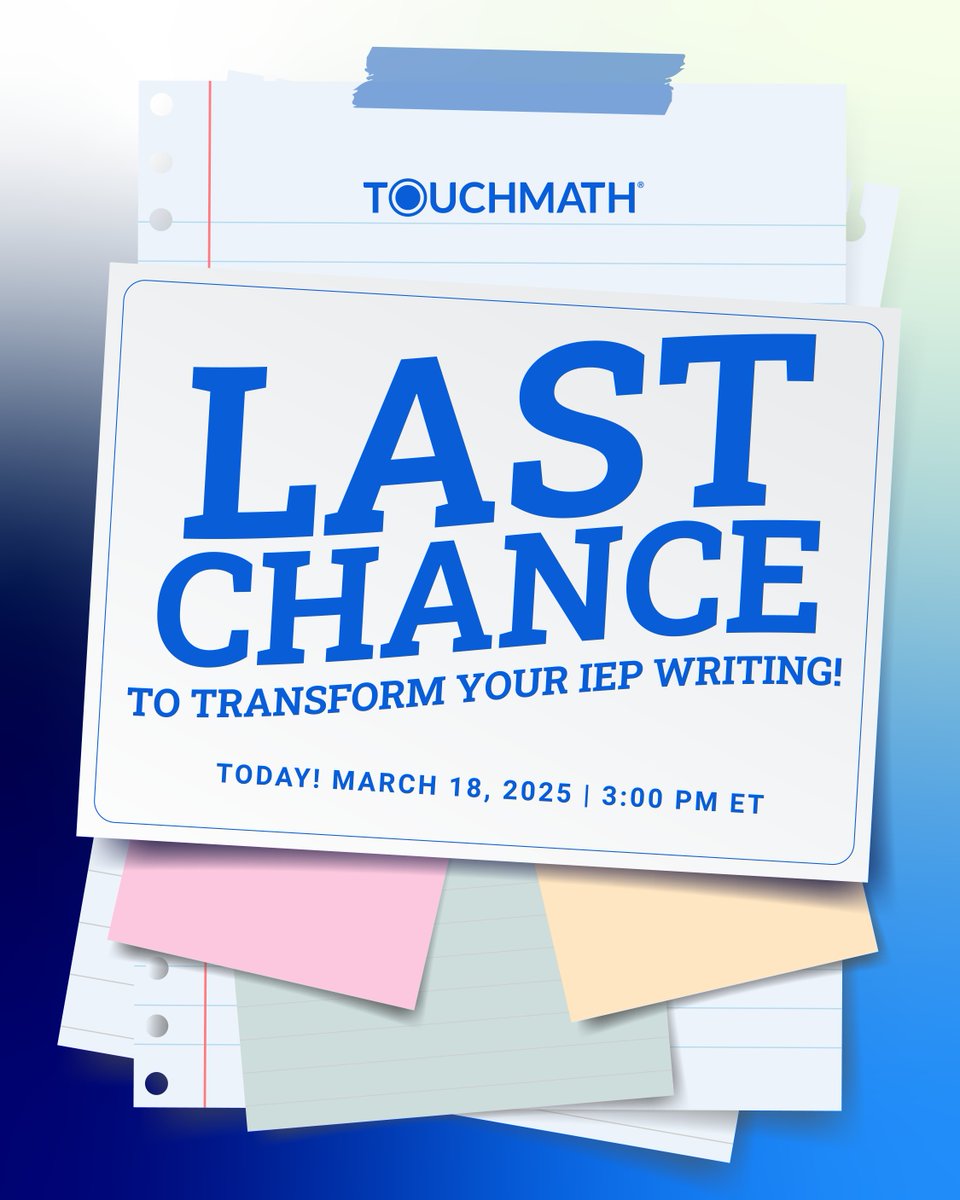 Last chance to register! Learn how to: ✅ Use diverse data for measurable goals ✅ Ensure compliance AND meaningful outcomes ✅ Incorporate student voice &amp; UDL 

Register now! hubs.ly/Q03ckLq60

#IEPStrategies #StressFreeIEPs #IEPCompliance #SpecialEd #TeacherTraining