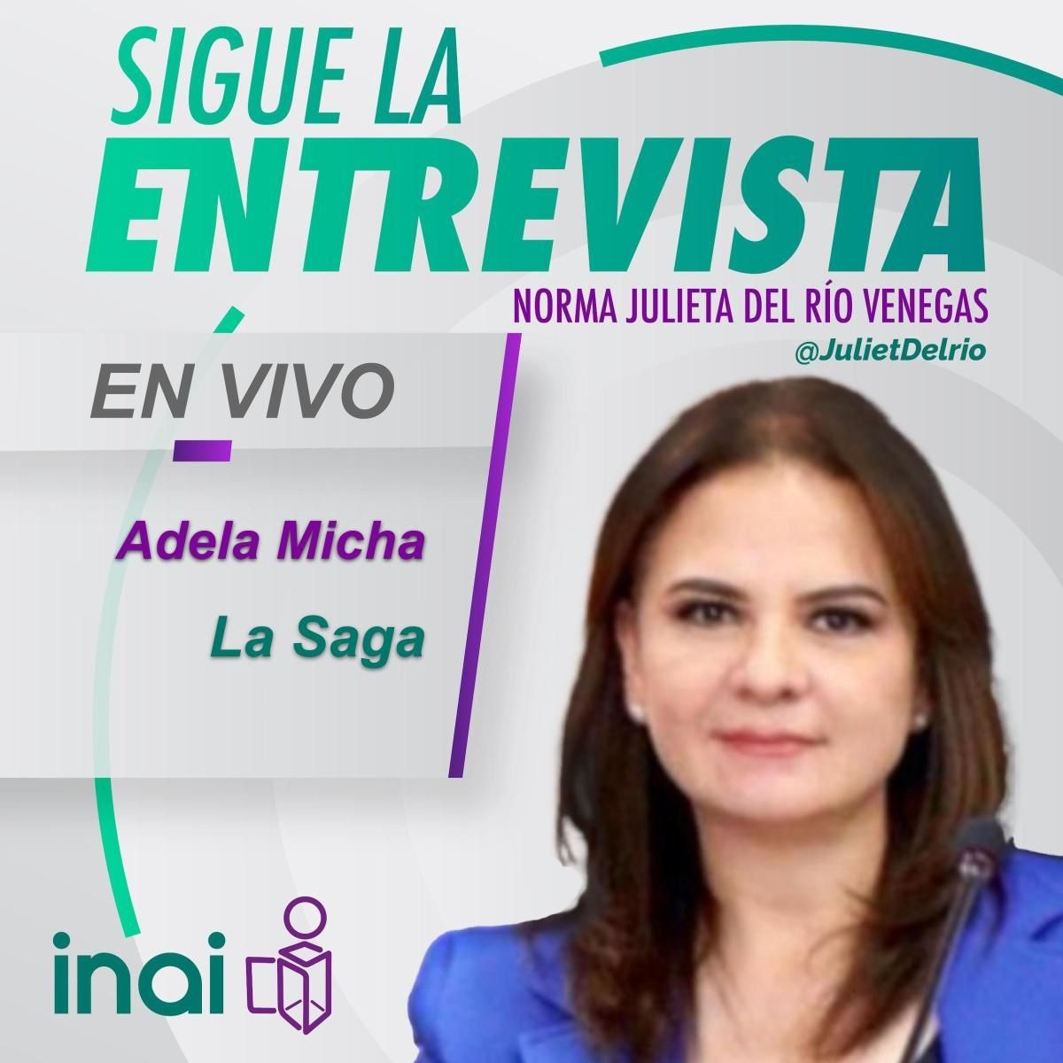 INAI (@inaimexico) on Twitter photo 📺 #EnVivo por 🎙 Te invitamos a seguir la entrevista de la comisionada <a href="/JulietDelrio/">Julieta Del Río Venegas</a> con <a href="/Adela_Micha/">Adela Micha</a> en <a href="/LaSagaOficial/">La Saga</a>
📺 #EnVivo por ow.ly/z3YI50UbSmg 📺 #EnVivo por 🎙 Te invitamos a seguir la entrevista de la comisionada <a href="/JulietDelrio/">Julieta Del Río Venegas</a> con <a href="/Adela_Micha/">Adela Micha</a> en <a href="/LaSagaOficial/">La Saga</a>
📺 #EnVivo por ow.ly/z3YI50UbSmg