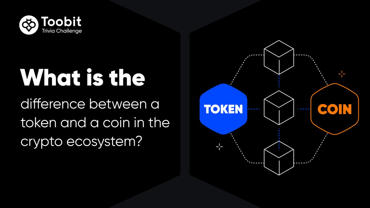 Toobit_official's tweet image. Tokens vs. Coins ⚡ – They may seem similar, but they serve different roles in the crypto world. Can you tell them apart? Drop your answers below! ⬇️ 

#ToobitTrivia #Token #Coin #CryptoTrading #Crypto