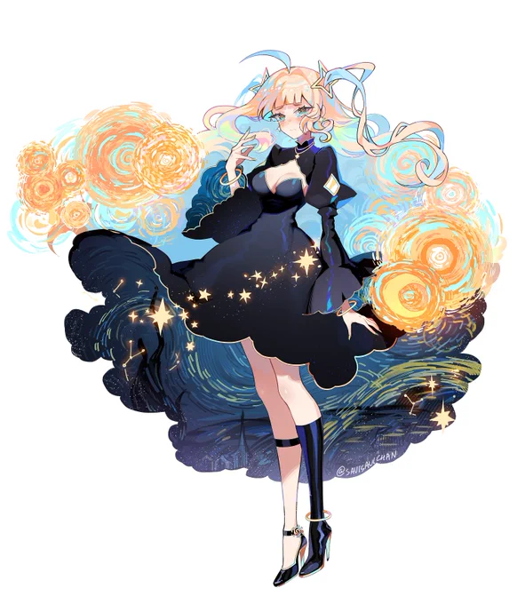 Human Artist, let's QRT with your work!Before                                     After 