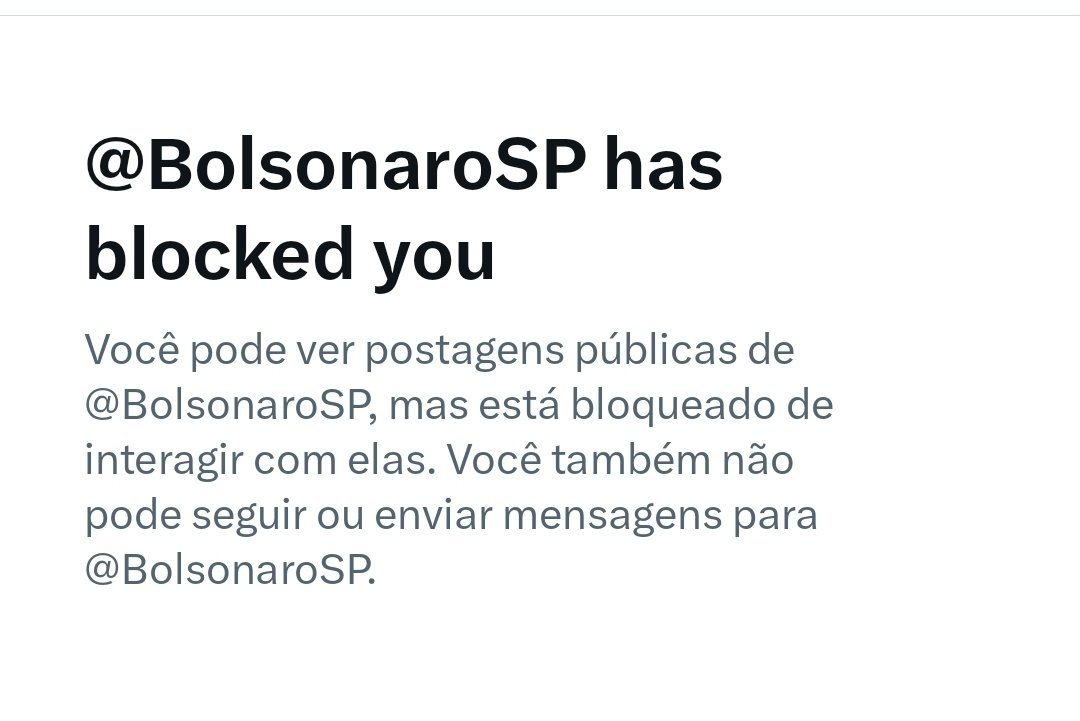 Eu ia perguntar pq o covarde deixou a turma dele presa no Brasil enquanto ele foge para os EUA. Mas vi que ele me bloqueou.