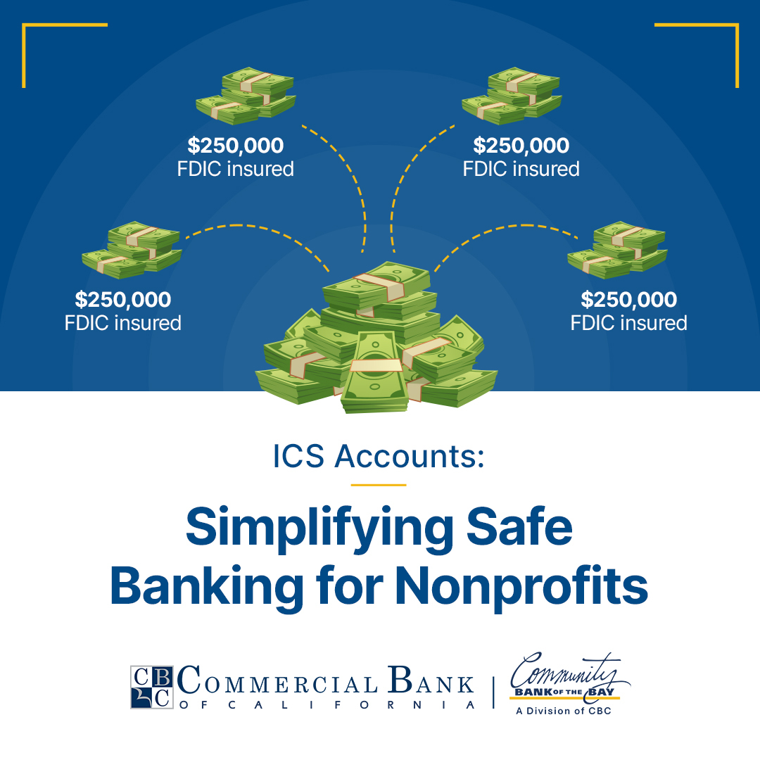 Whether you’re managing grants or planning your next community project, ICS accounts ensure every dollar stays insured, no matter the balance.

Say goodbye to spreading funds across multiple banks. With CBB, one account does it all. 

#CommunityBanking #CaliforniaBanking #ICS