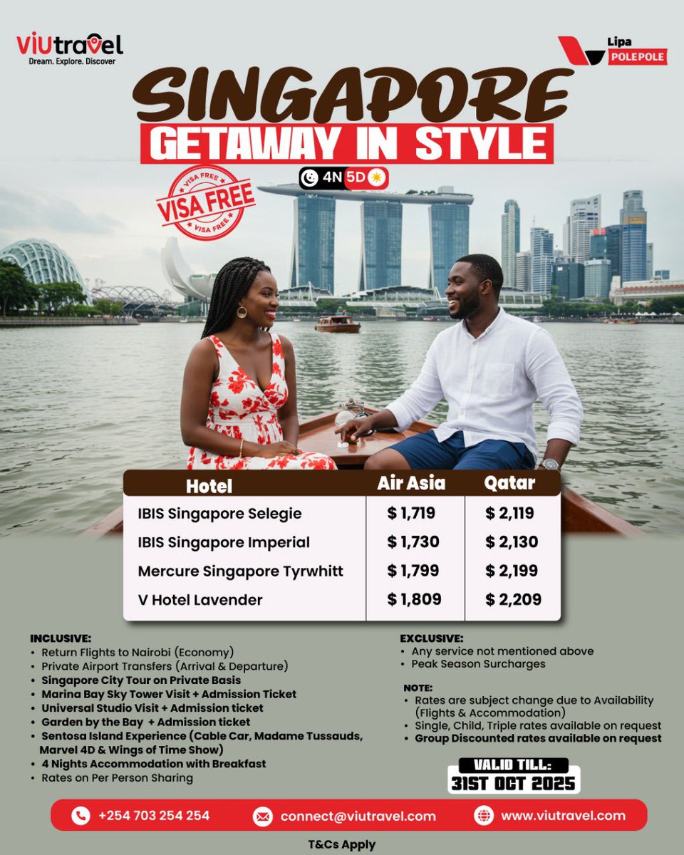 Singapore’s skyline &amp; your bucket list—both deserve a checkmark✔️ 
Let’s make this happen with Viutravel. 

DM us now?

#SingaporeTrip #ViutravelExperiences 
#LuxuryEscape #CityExploration
#SentosaIsland #FlyWithViutravel
#DreamDestinations