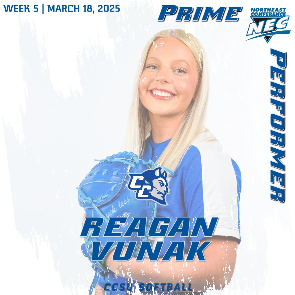 CCSU Blue Devils (@ccsubluedevils) on Twitter photo π₯ Two more <a href="/NECsports/">Northeast Conference</a> Prime Performer honors for <a href="/CCSUsoftball/">CCSU Softball</a>!
π₯ Alina Varga: 2-0 with a 0.41 ERA, 19 Ks in 17.1 IP
π₯ Reagan Vunek: .583 ba with 1 HR, 4 RBI, 5 runs
#GoBlueDevils #necsoftball π₯ Two more <a href="/NECsports/">Northeast Conference</a> Prime Performer honors for <a href="/CCSUsoftball/">CCSU Softball</a>!
π₯ Alina Varga: 2-0 with a 0.41 ERA, 19 Ks in 17.1 IP
π₯ Reagan Vunek: .583 ba with 1 HR, 4 RBI, 5 runs
#GoBlueDevils #necsoftball