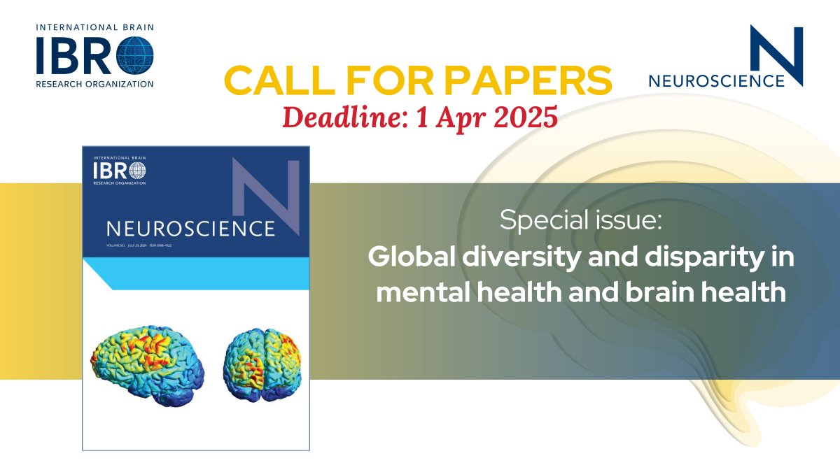 IBRO Journals (@ibrojournals) on Twitter photo ⏰ Upcoming deadline to submit a manuscript to this #Neuroscience’s special issue! 🧠 Submit by 1 Apr: ibro.org/call-for-paper…
#IBROJournals <a href="/IBROorg/">IBRO - International Brain Research Organization</a> <a href="/IBROjournals/">IBRO Journals</a> <a href="/ELSneuroscience/">ElsevierNeuroscience</a> <a href="/franciru1/">Francesca Cirulli</a> <a href="/AgustinMIbanez/">Agustin Ibañez</a>
<a href="/ProfLawlor/">Professor Brian Lawlor</a> <a href="/MomohChi/">Dr Chi Udeh-Momoh</a> <a href="/DrTFarombi/">Temitope Farombi</a> <a href="/SandraBez9/">Sandra Báez</a> ⏰ Upcoming deadline to submit a manuscript to this #Neuroscience’s special issue! 🧠 Submit by 1 Apr: ibro.org/call-for-paper…
#IBROJournals <a href="/IBROorg/">IBRO - International Brain Research Organization</a> <a href="/IBROjournals/">IBRO Journals</a> <a href="/ELSneuroscience/">ElsevierNeuroscience</a> <a href="/franciru1/">Francesca Cirulli</a> <a href="/AgustinMIbanez/">Agustin Ibañez</a>
<a href="/ProfLawlor/">Professor Brian Lawlor</a> <a href="/MomohChi/">Dr Chi Udeh-Momoh</a> <a href="/DrTFarombi/">Temitope Farombi</a> <a href="/SandraBez9/">Sandra Báez</a>