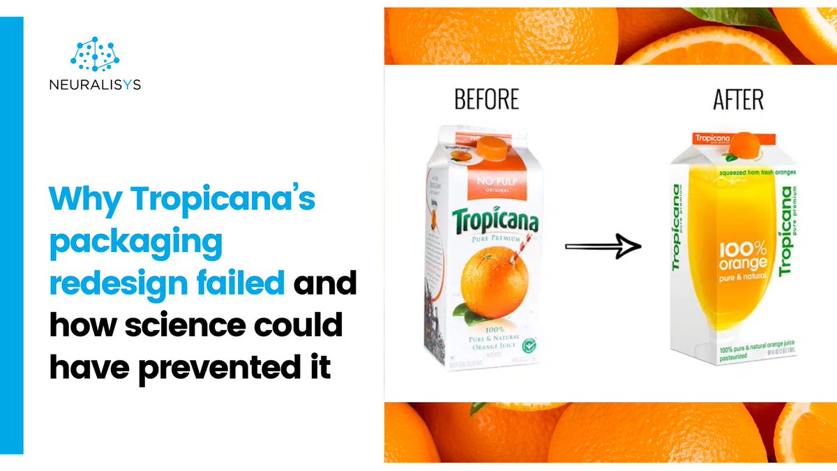 Check out the latest article in my newsletter: Why Tropicana’s packaging redesign failed – and how science could have prevented it linkedin.com/pulse/why-trop… via <a href="/LinkedIn/">LinkedIn</a>