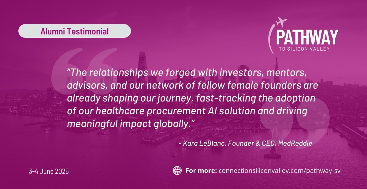 cwnsv's tweet photo. The right connections don’t just open doors—they change the entire trajectory of your startup. 🔥

At Pathway to Silicon Valley, women founders get:

✅ Access to top investors
✅ Insider tips on breaking into the U.S. market
✅ A network of powerhouse founders scaling globally https://t.co/Vk1ielt1E8