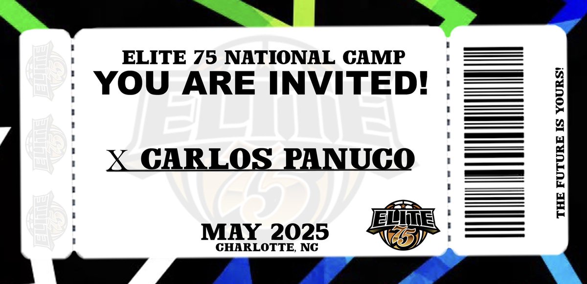 Elite75prep's tweet photo. Class of 2033 Wilkes Hoop Group (NC) Carlos Panuco has been INVITED to the Elite 75 National Camp. https://t.co/SBXz4I4Kaa