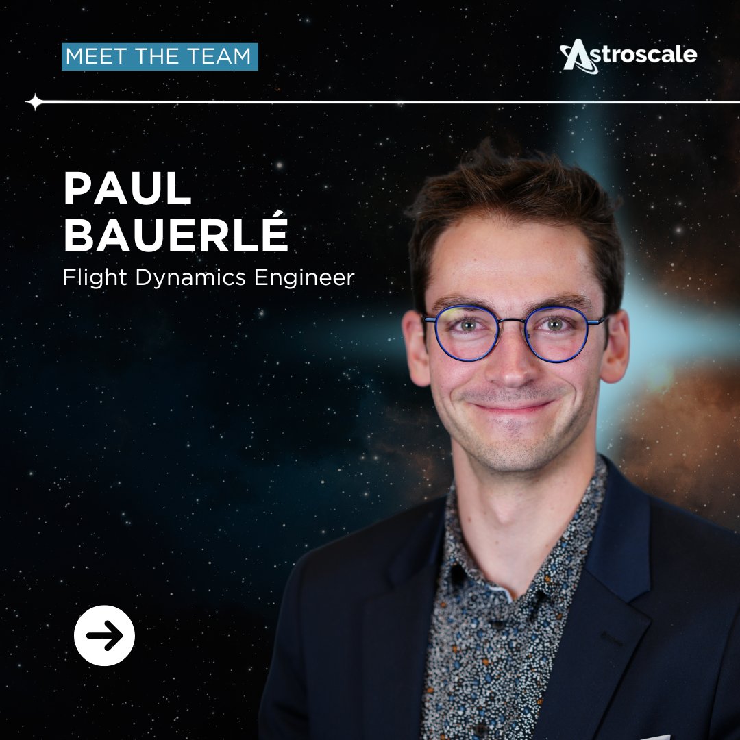 Astroscale_FR's tweet image. Meet Paul Bauerlé, Flight Dynamics Engineer at @Astroscale_FR! 🚀

After working on ELSA-d &amp;amp; ADRAS-J from the UK and Tokyo, Paul joins Astroscale France, bringing flight dynamics expertise to our growing team.

Welcome, Paul! 🛰️

#SpaceSustainability #FlightDynamics #Innovation