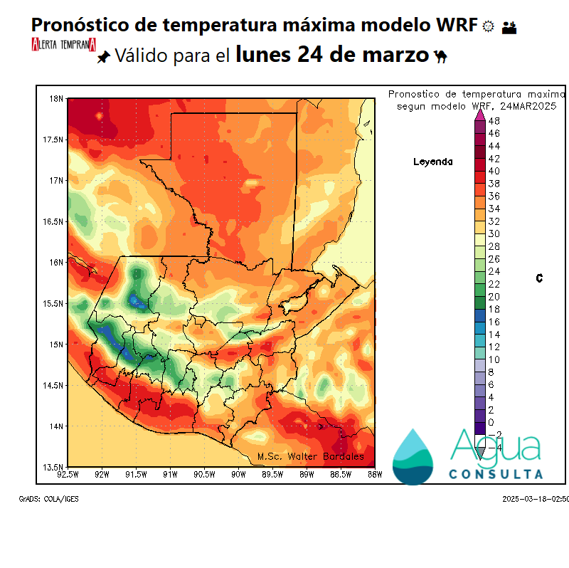 AlertaGt502's tweet photo. 🇬🇹📝✅Masa de Aire Frío que dará impulso al nuevo #FrenteFrío36 hará descender las temperaturas máximas durante el fin de semana pero aumentarán significativamente desde el domingo con sensación de mucho calor durante la próxima semana
#ClimaGt #TraficoGt #LluviasGt #FF36 https://t.co/XNhYrblQwC