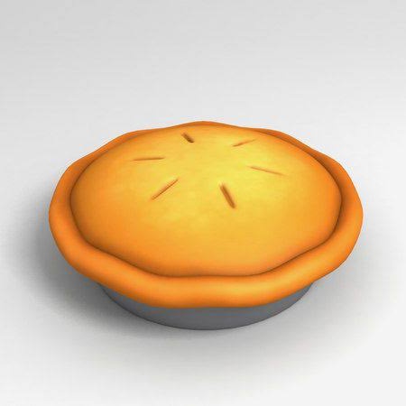 torta de frango 3d