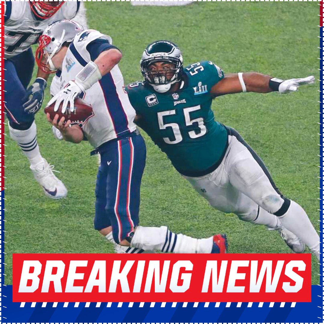 BREAKING: #Eagles DE Brandon Graham is retiring after 15 seasons—all with Philadelphia. He finishes his career with 82 total sacks, 24 forced fumbles, two Super Bowl rings, and a legacy as a true Philadelphia sports icon. 🦅