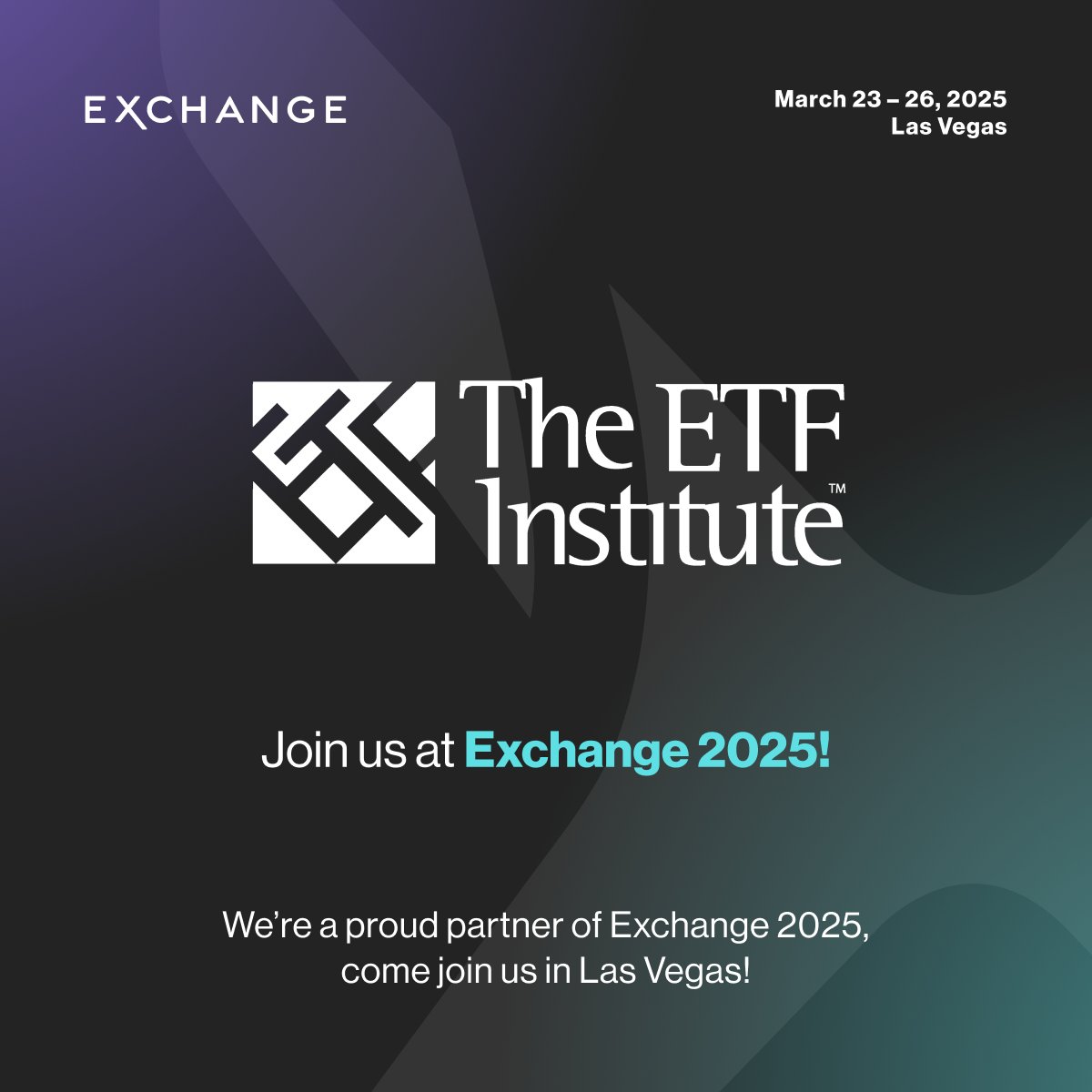 The ETF Institute® (@etf_institute) on Twitter photo Come see us at <a href="/exchangeETF/">Exchange 2025 🔜 Las Vegas, NV</a> next week in Las Vegas, and learn all about elevating your ETF education and becoming a Certified ETF Advisor (CETF)!
We'll be at kiosk K-8 and we hope to see you there! Come see us at <a href="/exchangeETF/">Exchange 2025 🔜 Las Vegas, NV</a> next week in Las Vegas, and learn all about elevating your ETF education and becoming a Certified ETF Advisor (CETF)!
We'll be at kiosk K-8 and we hope to see you there!