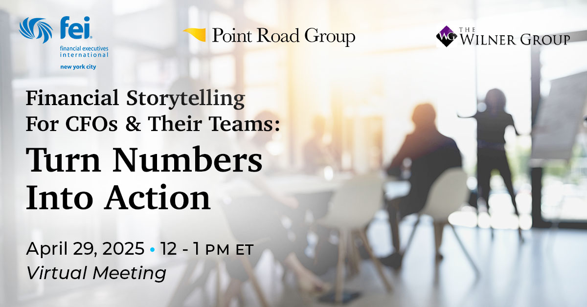 Don't miss our upcoming webinar, Financial Storytelling for CFOs &amp; Their Teams: Turn Numbers into Action, on April 29 to learn how to transform financial expertise into compelling narratives.

Learn more and register here: financialexecutives.org/Network/Chapte…