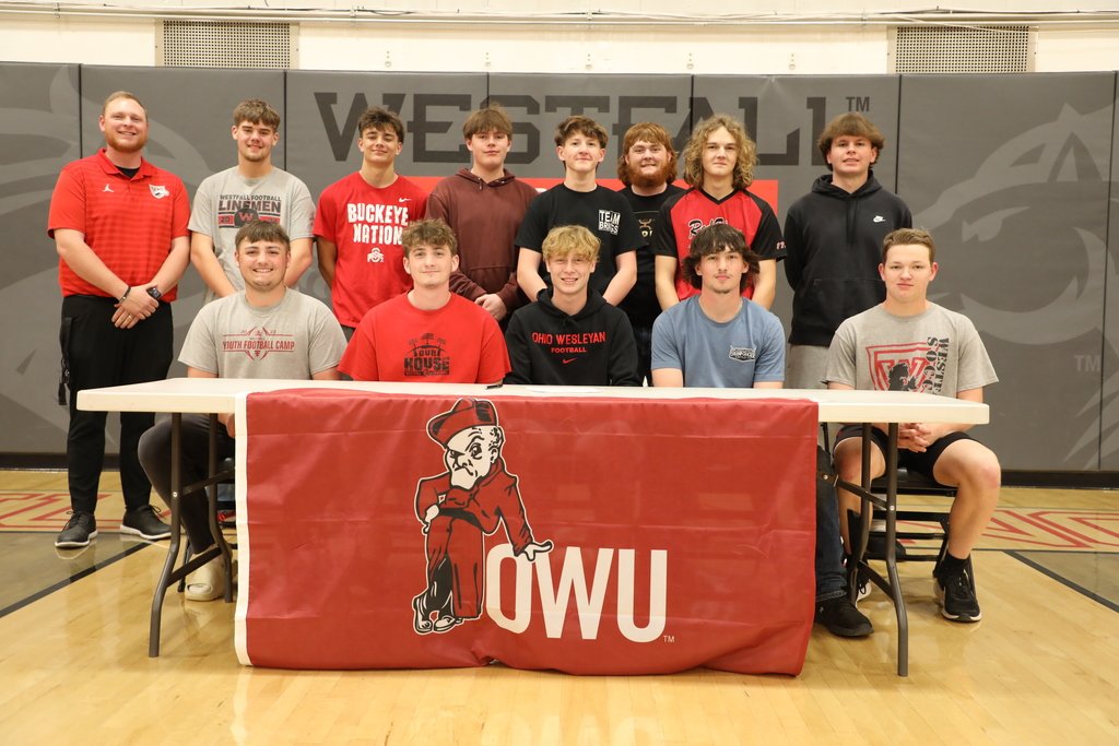WestfallHS's tweet photo. Congratulations to senior Connor Geer, who has signed a letter of intent to further his academic and athletic career at Ohio Wesleyan University, where he will play football at the collegiate level! https://t.co/1lt1E3KI6b