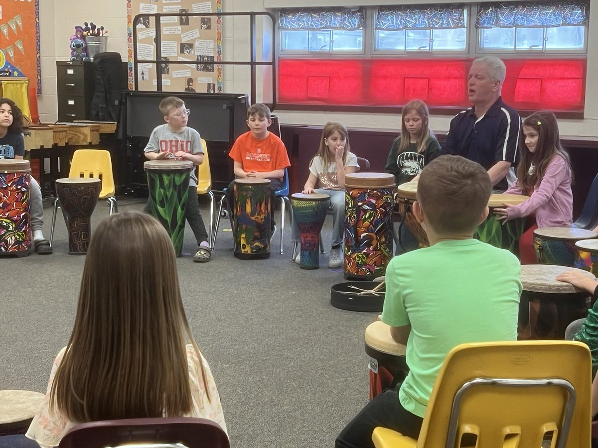 A very special thank you to Mrs. , Rederstorff, Mrs. Ruhlen, and Rolf for providing fun, rhythmic, drum circle lessons for our Smith Pacers last week!
