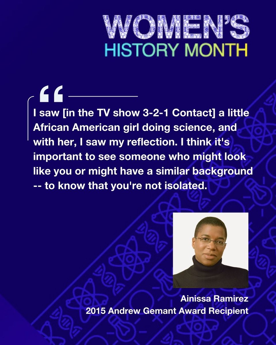 In honor of #WomensHistoryMonth, we're celebrating Ainissa Ramirez, the 2015 Andrew Gemant Award recipient! Learn more about Ainissa's achievements and submit your nomination here: bit.ly/4itArTF

#Physics #AndrewGemantAward #WomenInSTEM
