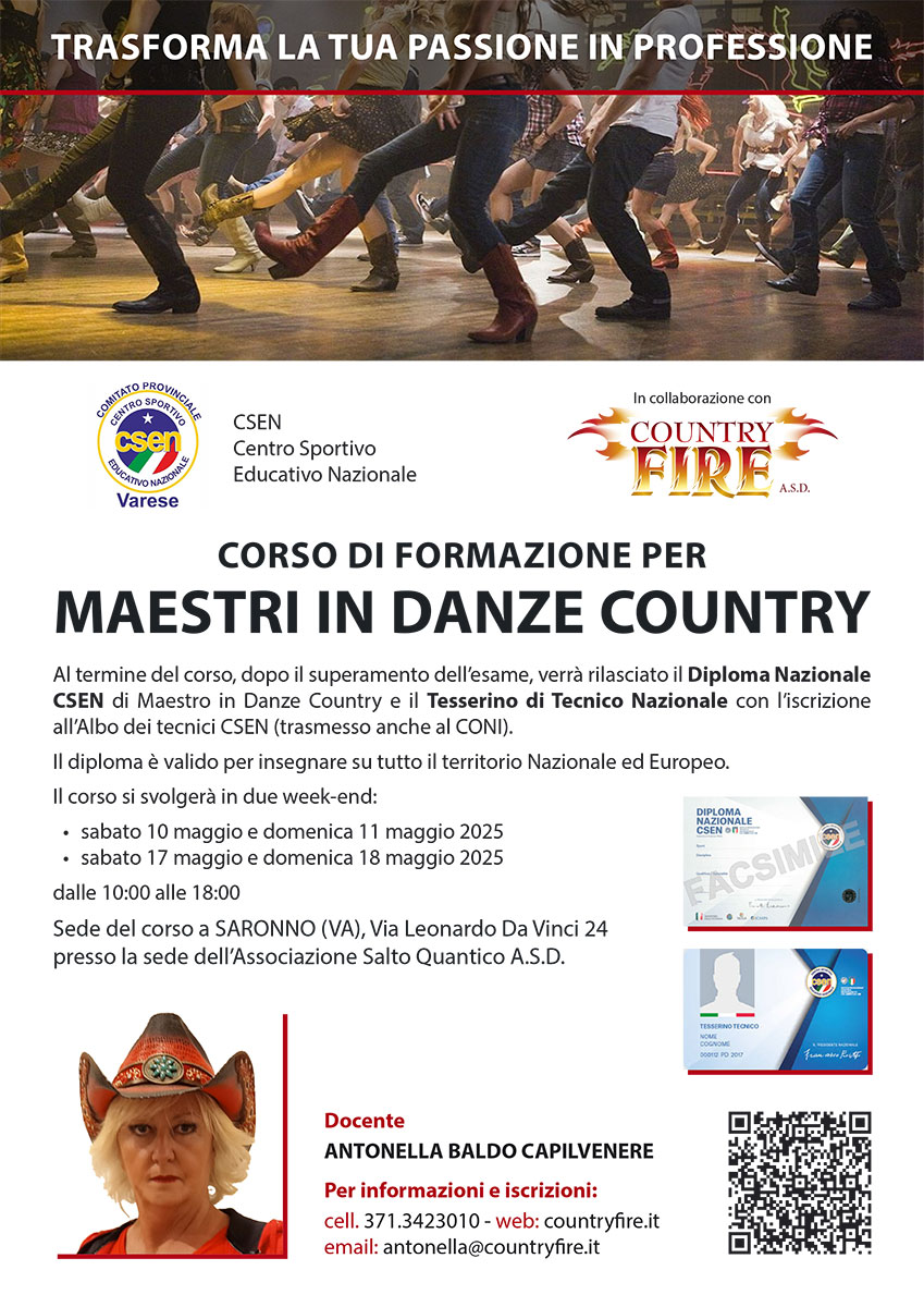 AntonellaBalCap's tweet photo. Nuovo corso per Maestri in Danze Country organizzato da CSEN (Centro Sportivo Educativo Nazionale) in collaborazione con Country Fire ASD.

Iscrizioni e informazioni a questo link:
https://t.co/h2zZpAKHYD https://t.co/IlXpded6OZ
