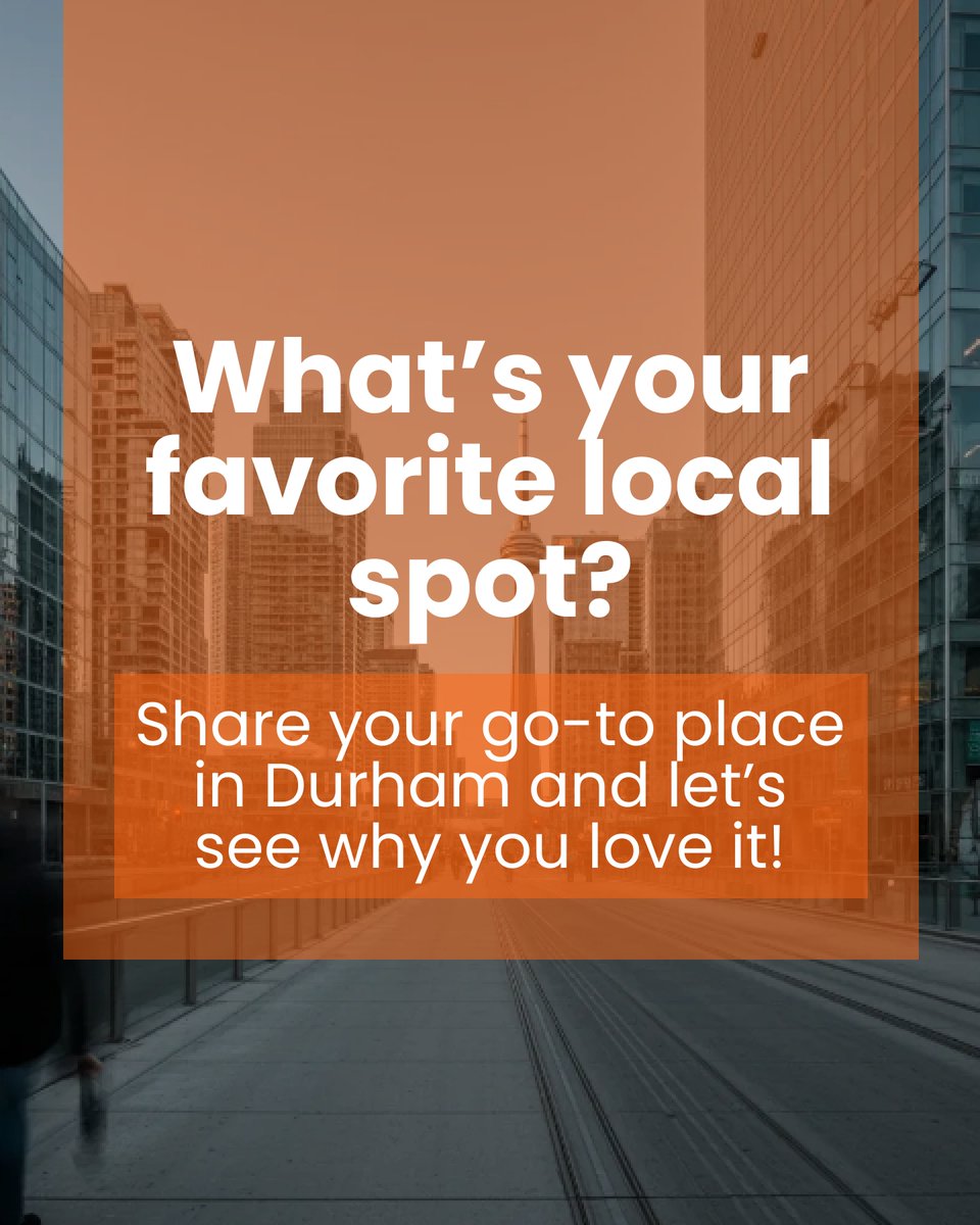 GetHomeWithJenn's tweet image. Love where you live, and let it show! 🌆 REALTORS® in Durham Region: Share the local spots you adore and make your personal brand shine. Clients want community lovers, not just house hunters. What's your go-to community highlight? Drop it below! #DurhamRealEstate