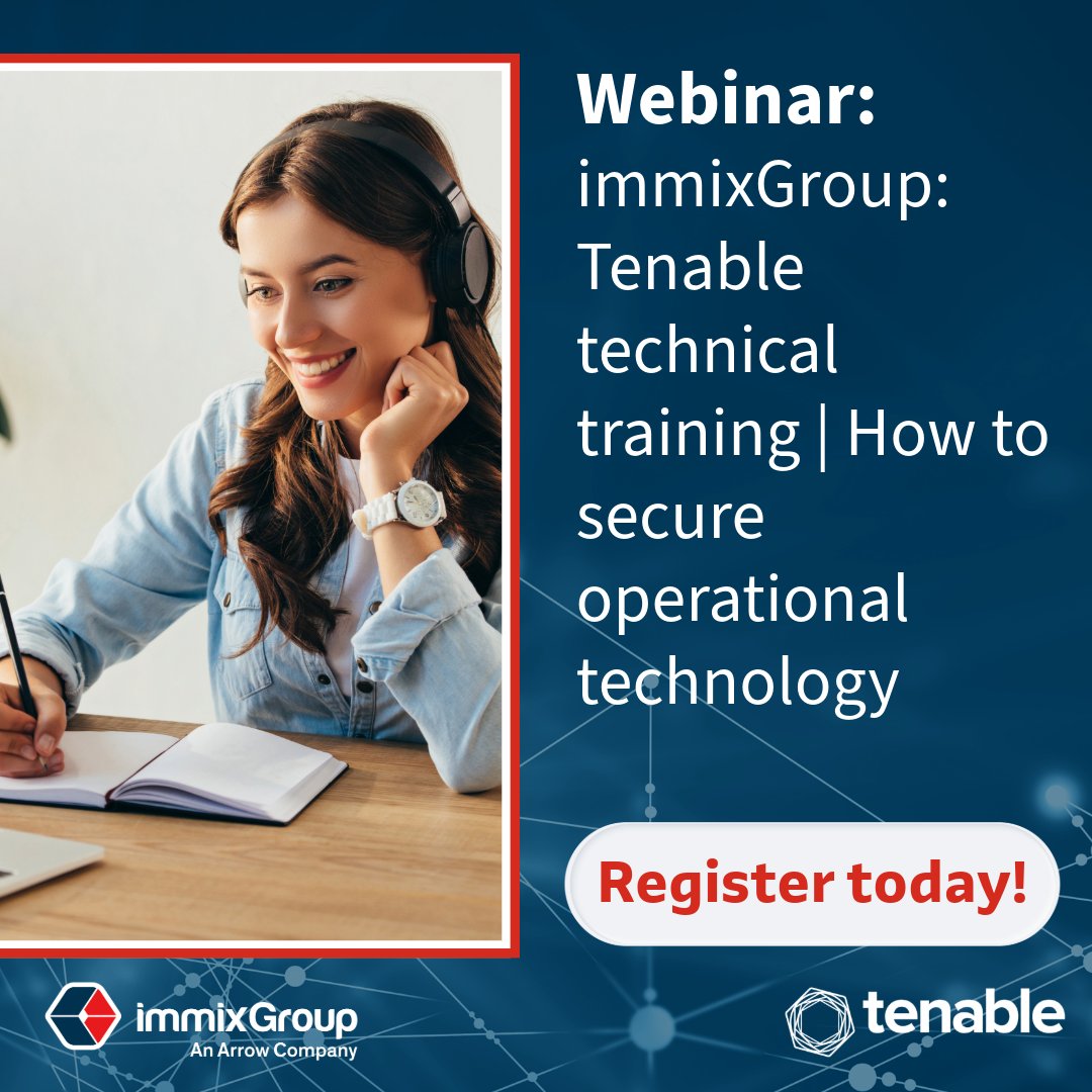 Learn how to secure operational technology with immixGroup and Tenable! 

Topics include: 2024 lessons &amp; 2025 OT landscape
🛡️ Defending against threat actors
💧 Securing OT, utilities, grids, and more
🌐 IoT security

Register here: arw.li/6017LQXgR
